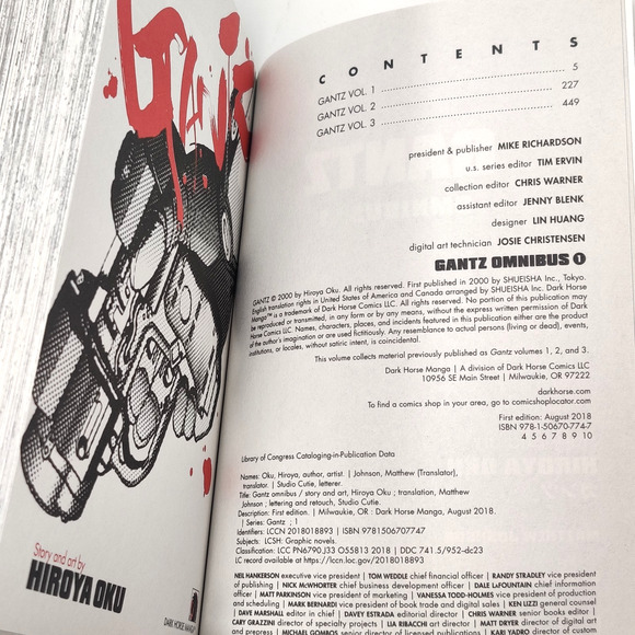 Gantz Omnibus 1 Vol 1 2 3 English Manga Hiroya Oku Dark Horse Seinen Mature - Picture 8 of 16